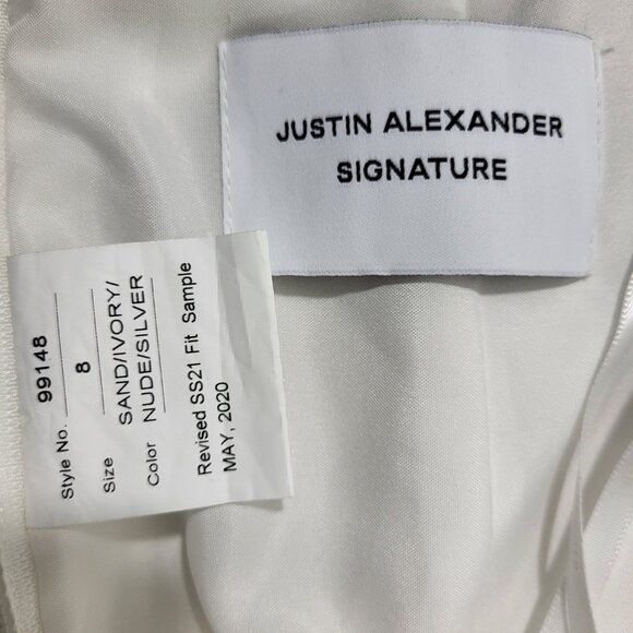 NWOT~$2600~JUSTIN ALEXANDER~SZ 6~IVORY EMBELLISHED MERMAID WEDDING DRESS GOWN - Picture 15 of 16